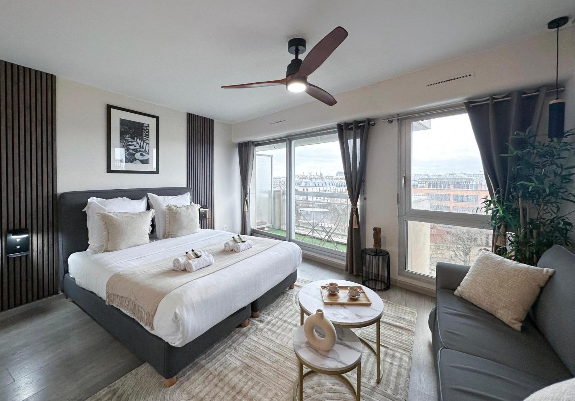 Beautiful Panoramic Terraced Studio In Paris Ngoại thất bức ảnh