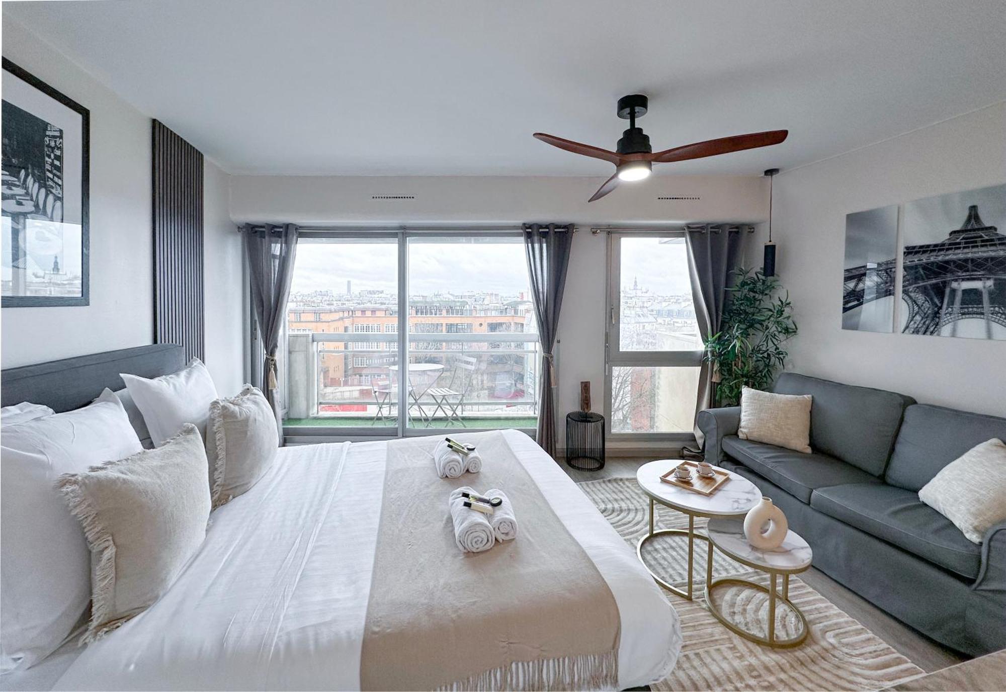 Beautiful Panoramic Terraced Studio In Paris Ngoại thất bức ảnh
