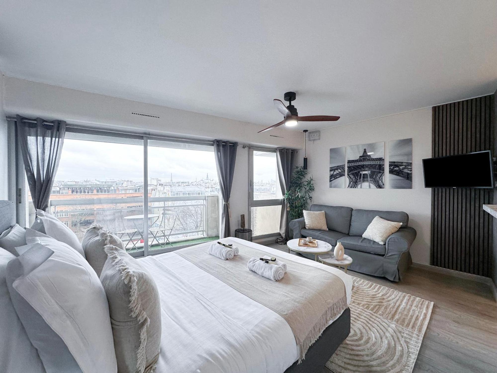 Beautiful Panoramic Terraced Studio In Paris Ngoại thất bức ảnh